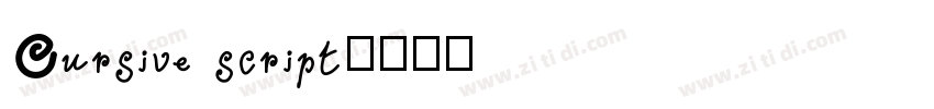 Cursive script字体转换
